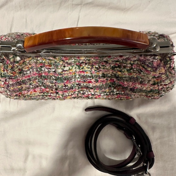 NWOT-Patricia Nash Conselice Boucle Small
Frame Crossbody Dark Purple - Picture 2 of 5